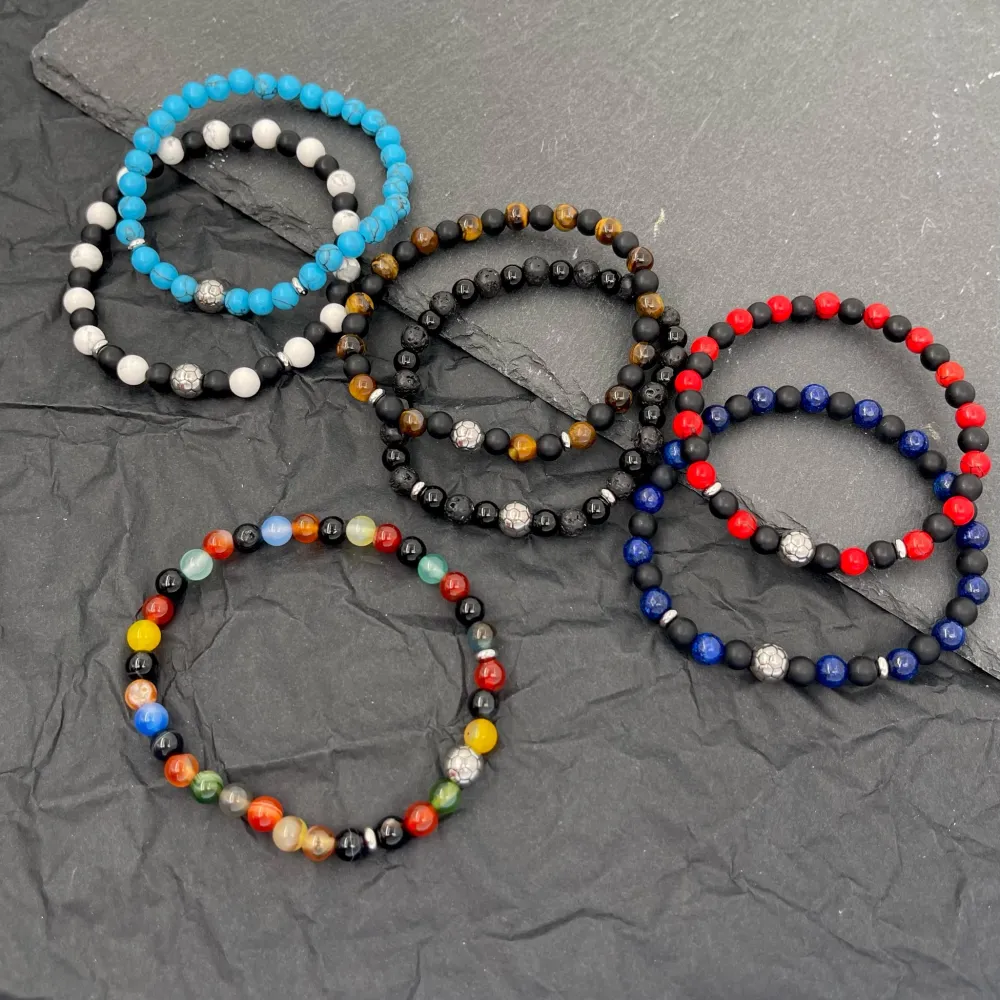 Pallone di Calcio-Bracciale Elastico in Acciaio da Uomo - BAU-600-H222 6mm