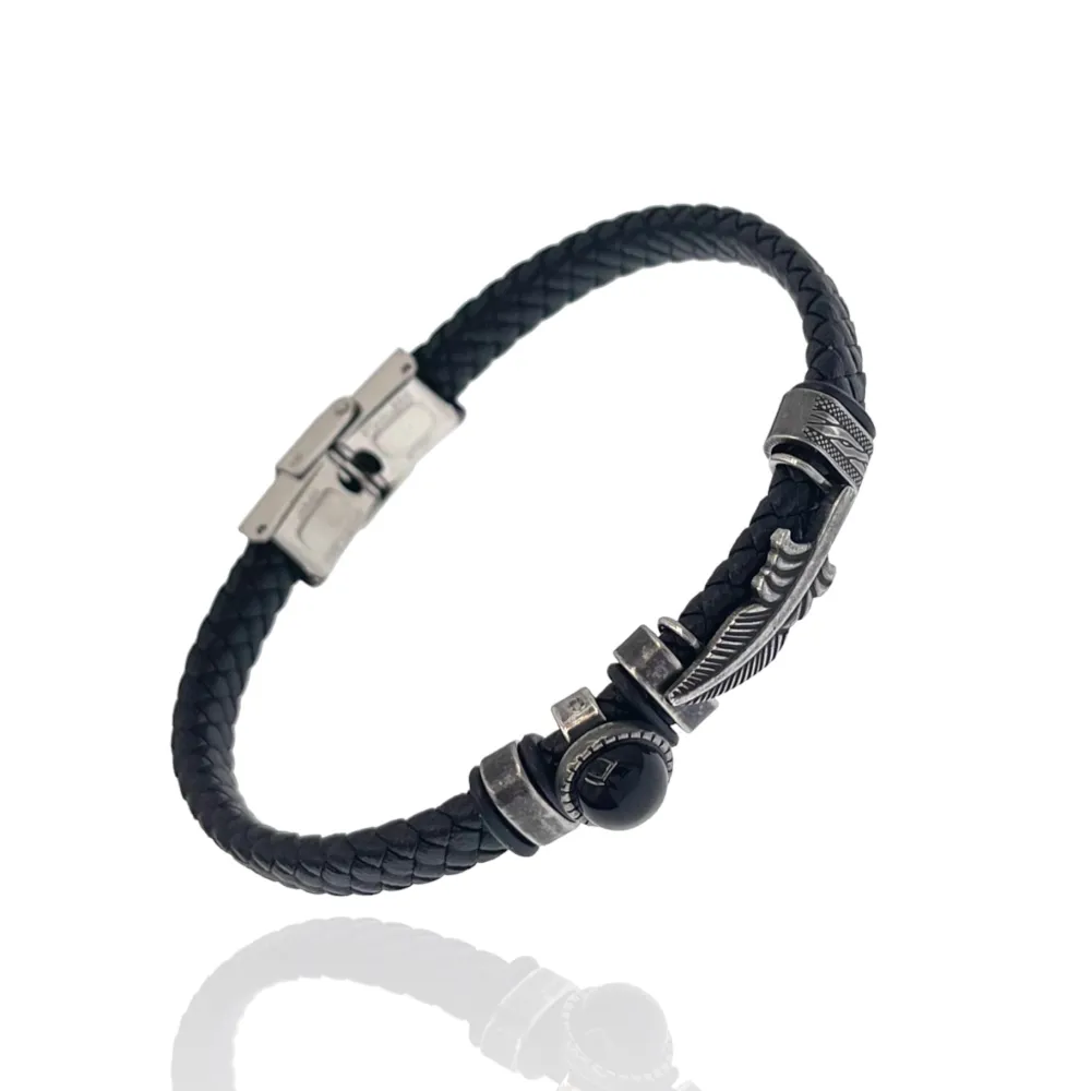 Piuma-Bracciale da Uomo in Acciaio - BAU-600-H263