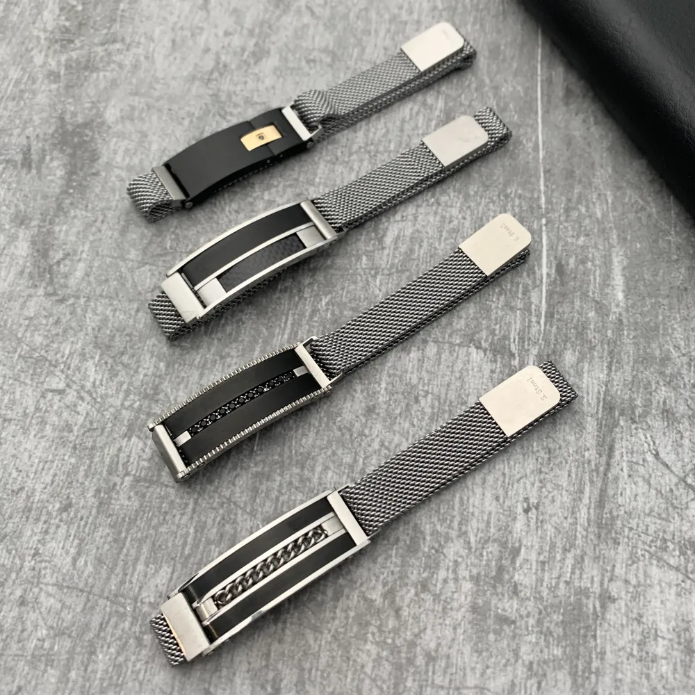 Bracciale da Uomo Regolabile con Chiusura a Calamita - BAU6971-Piastrina-Bracciale da Uomo