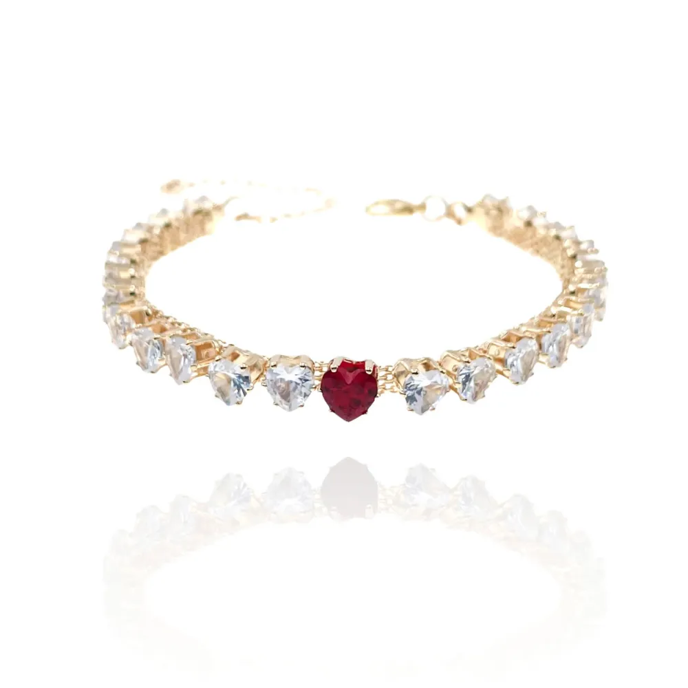 Tennis Cuore-Bracciale con Zirconia - BMM-159-SL16083