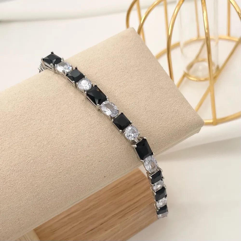 Tennis con Forme-Bracciale in Ottone e Zirconia - BMZ-103-AA741B