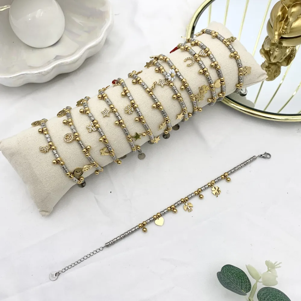 Mix Soggetti-12pz Bracciali in Acciaio con chiusura - BPA-103-AA3724-3736B