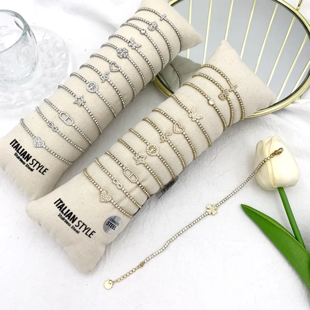 Tennis con Soggetti Mix-12Pz Bracciali in Acciaio - BPA-103-AA708-719B