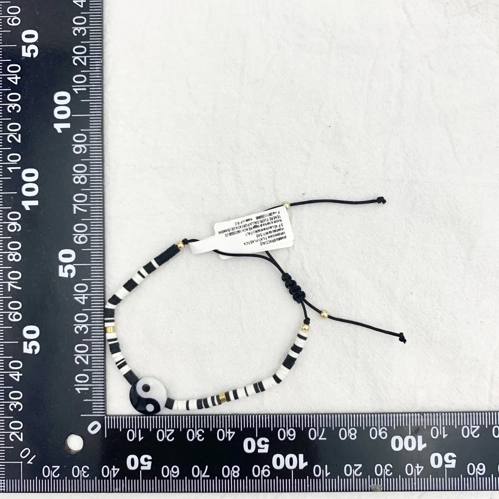 Ying Yang con Perline-12pz Bracciali Regolabili - BPM-480-84