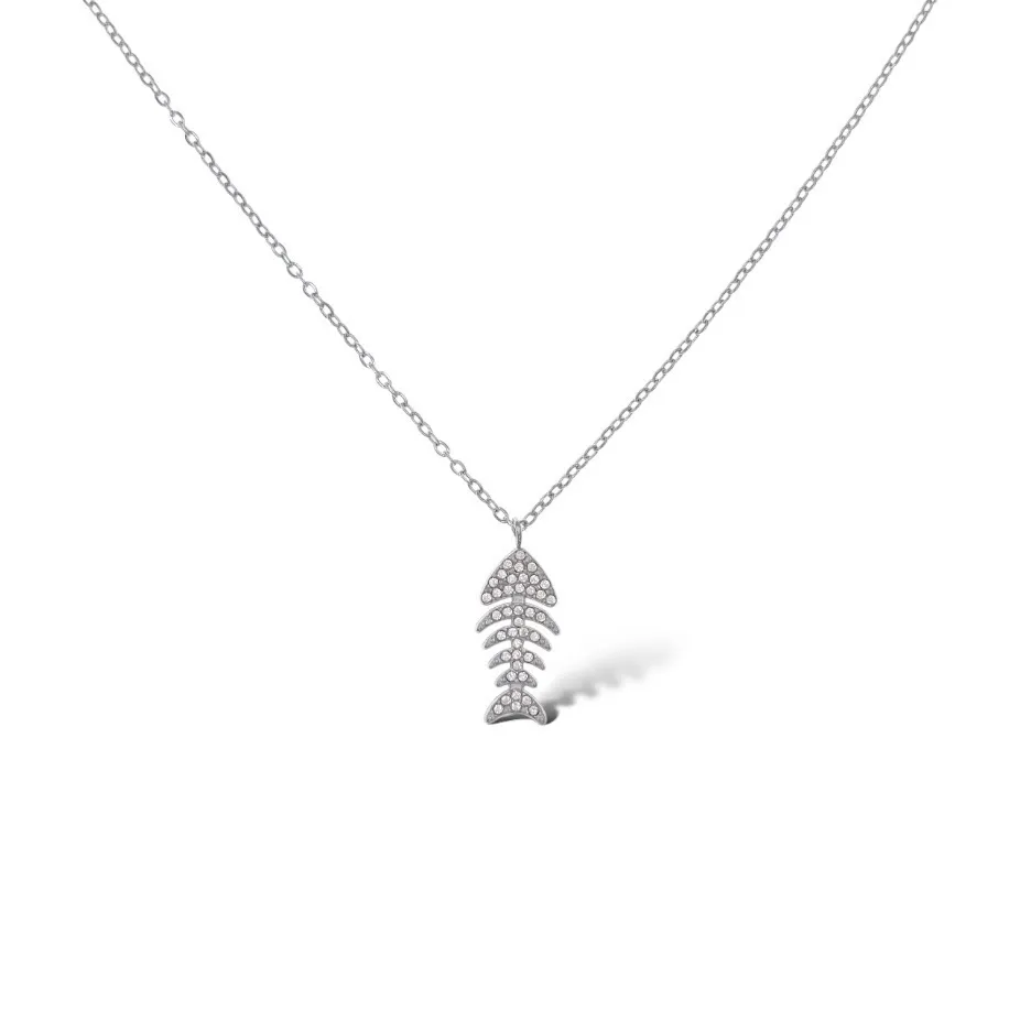 Lisca di Pesce-Collana Girocollo in Acciaio - CAC-103-5093N