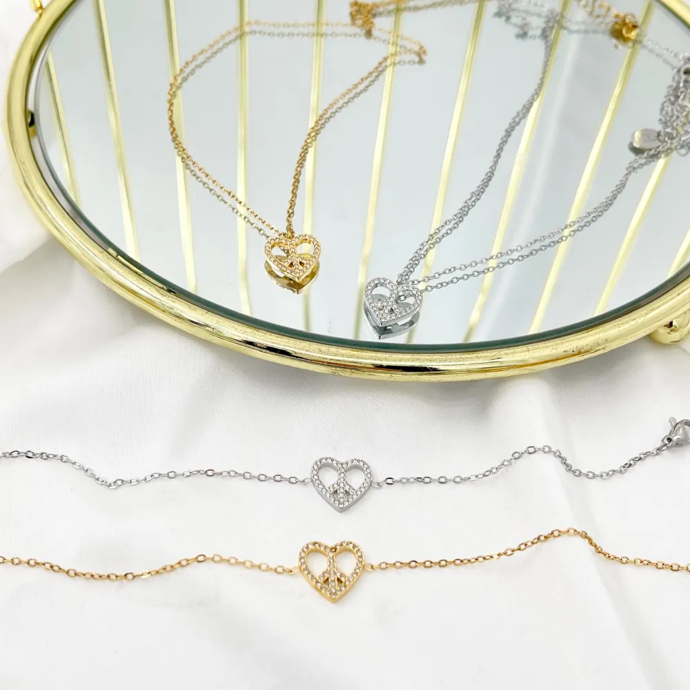 Cuore Pace-Collana Girocollo in Acciaio - CAC-103-5256N