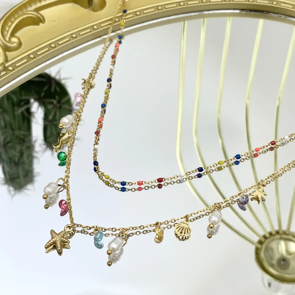 Stella Marina Estivo-Collana Corta in Acciaio - CAC-103-AA1738N