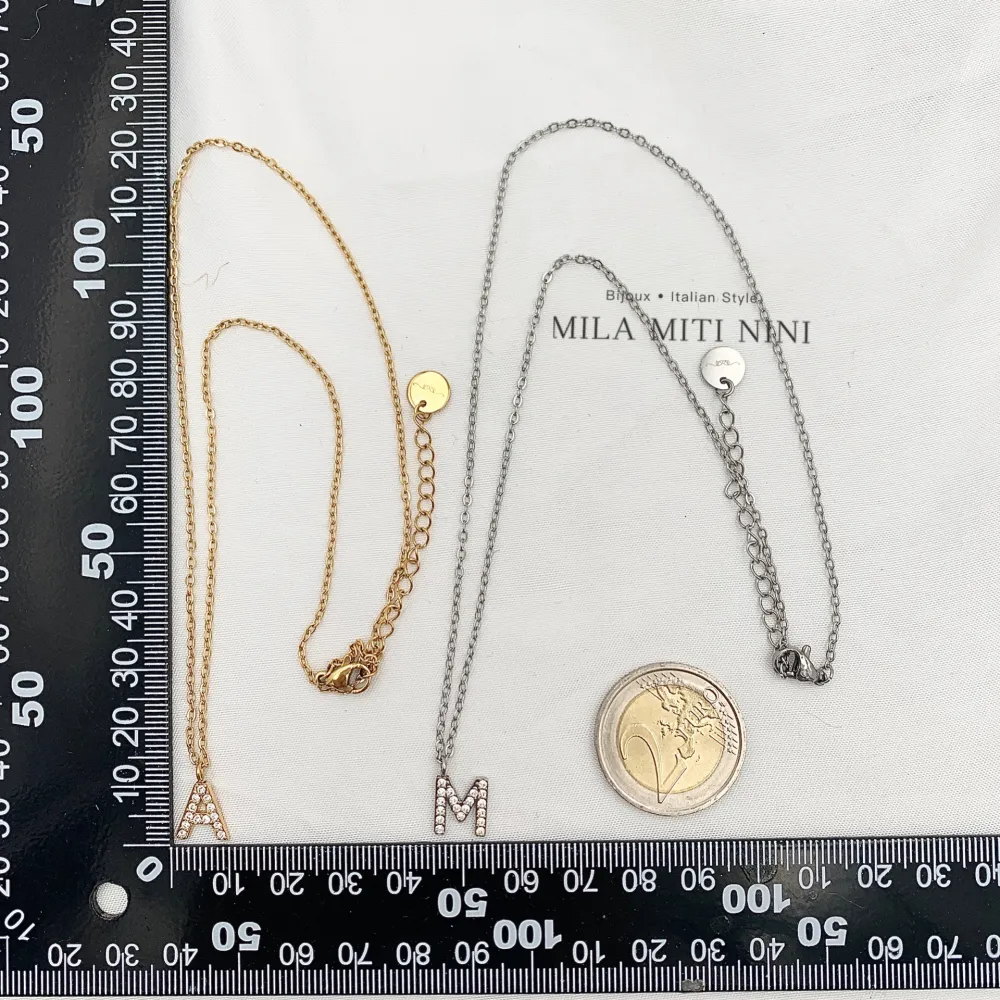 Iniziale Argento-Collana Corta in Acciaio - CAC-103-AA311N