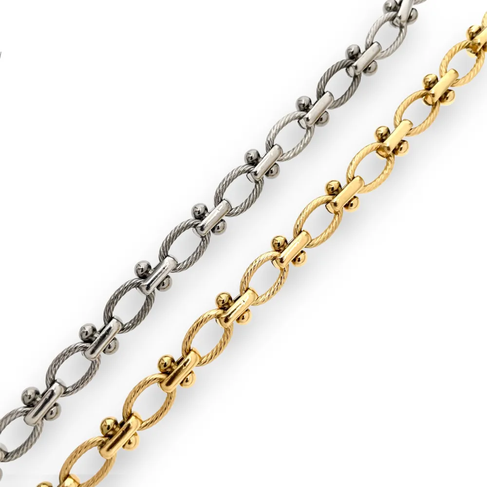 Catena-Collana Corta in Acciaio - CAC-103-AA3564N