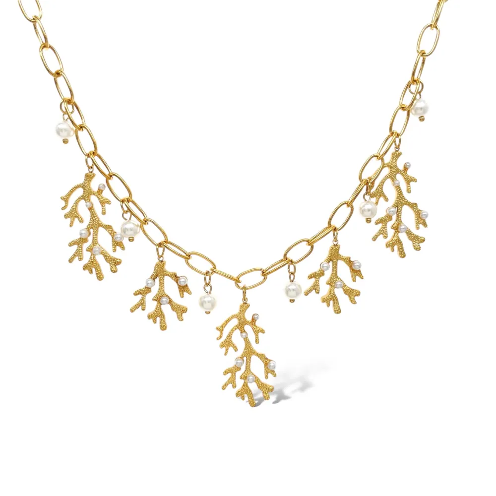 Corallo-Collana Corta in Acciaio - CAC-103-AA5073N