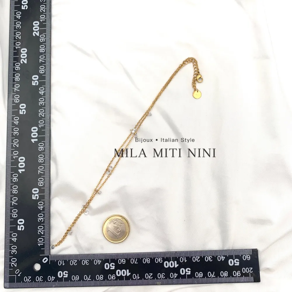 Punto Luce Zirconia-Collana Corta in Acciaio - CAC-103-AA62N