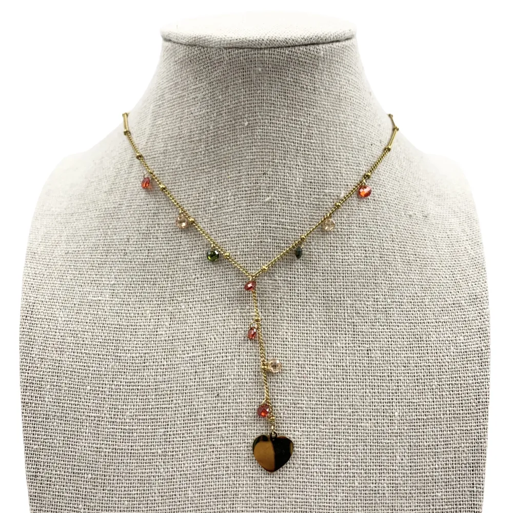 Cuore e Zirconi 3097 - Collana Corta in Acciaio - CAC104-56A