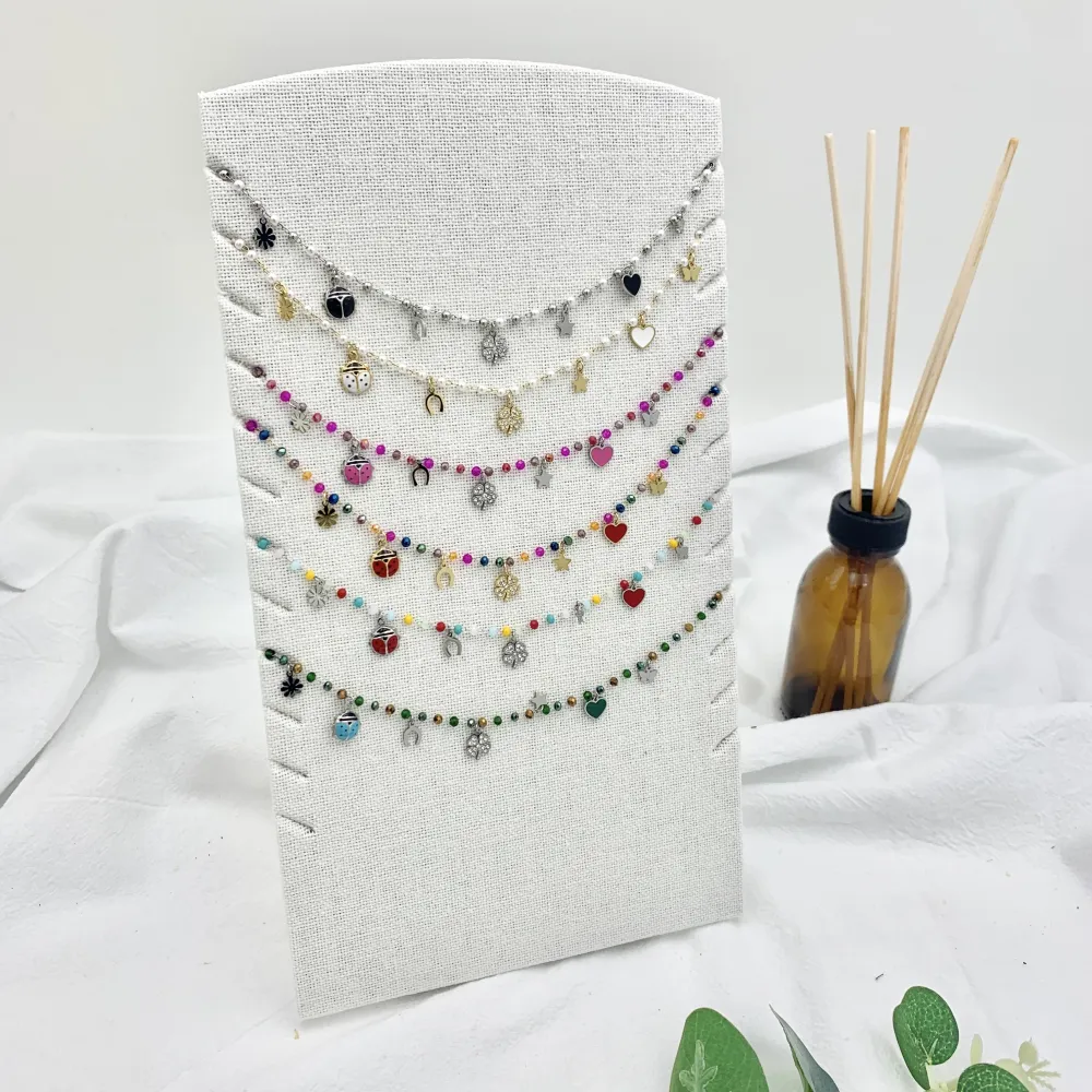 Fortuna Coccinella Quadrifoglio-Collana Corta in Acciaio con Cr - CAC-107-AA776N