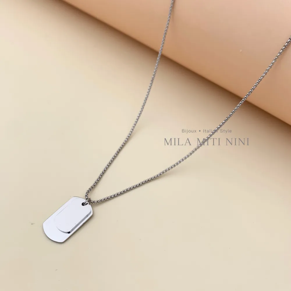 Doppio Target-Collana Corta in Acciaio - CAC413-1913