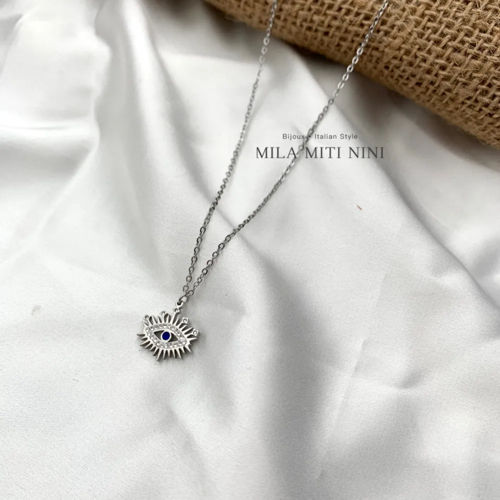 Occhio-Collana Corta in Acciaio - CAC-413-1964