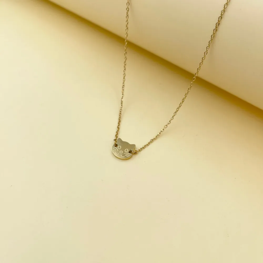 Gatto-Collana Corta in Acciaio - CAC-413-2134