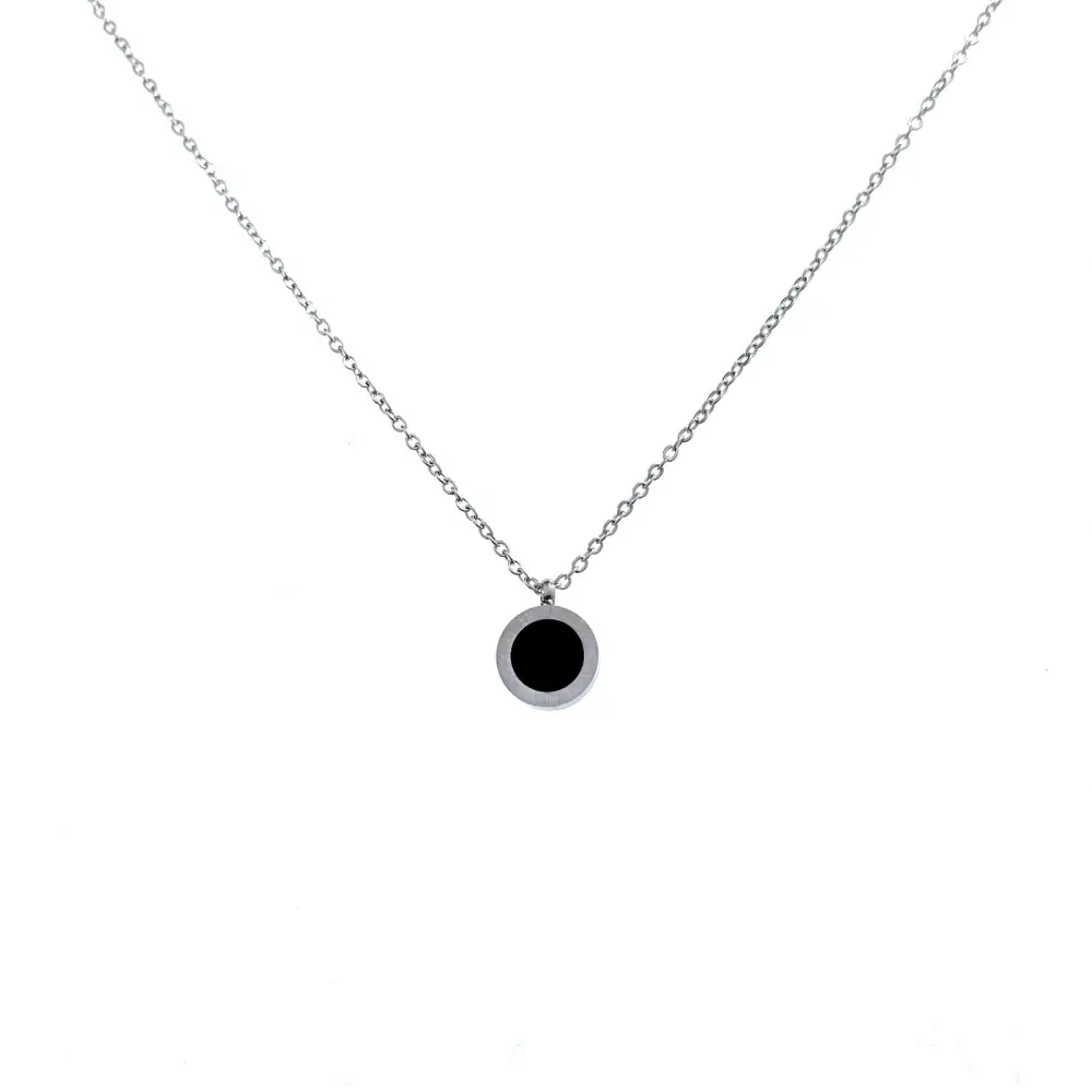 Tondo N.Romano-Collana Corta in Acciaio - CAC413-2287