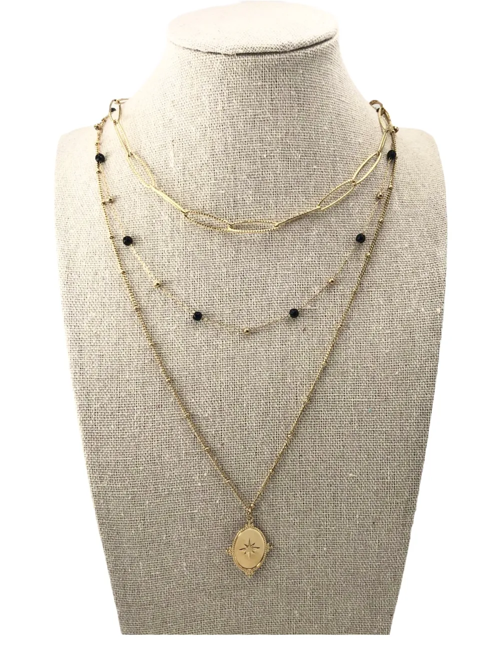 CAC4157-Stella Polare-Collana Corta Multifilo in Acciaio - CAC4157-Stella Polare-Collana Corta Multifilo in Acciaio