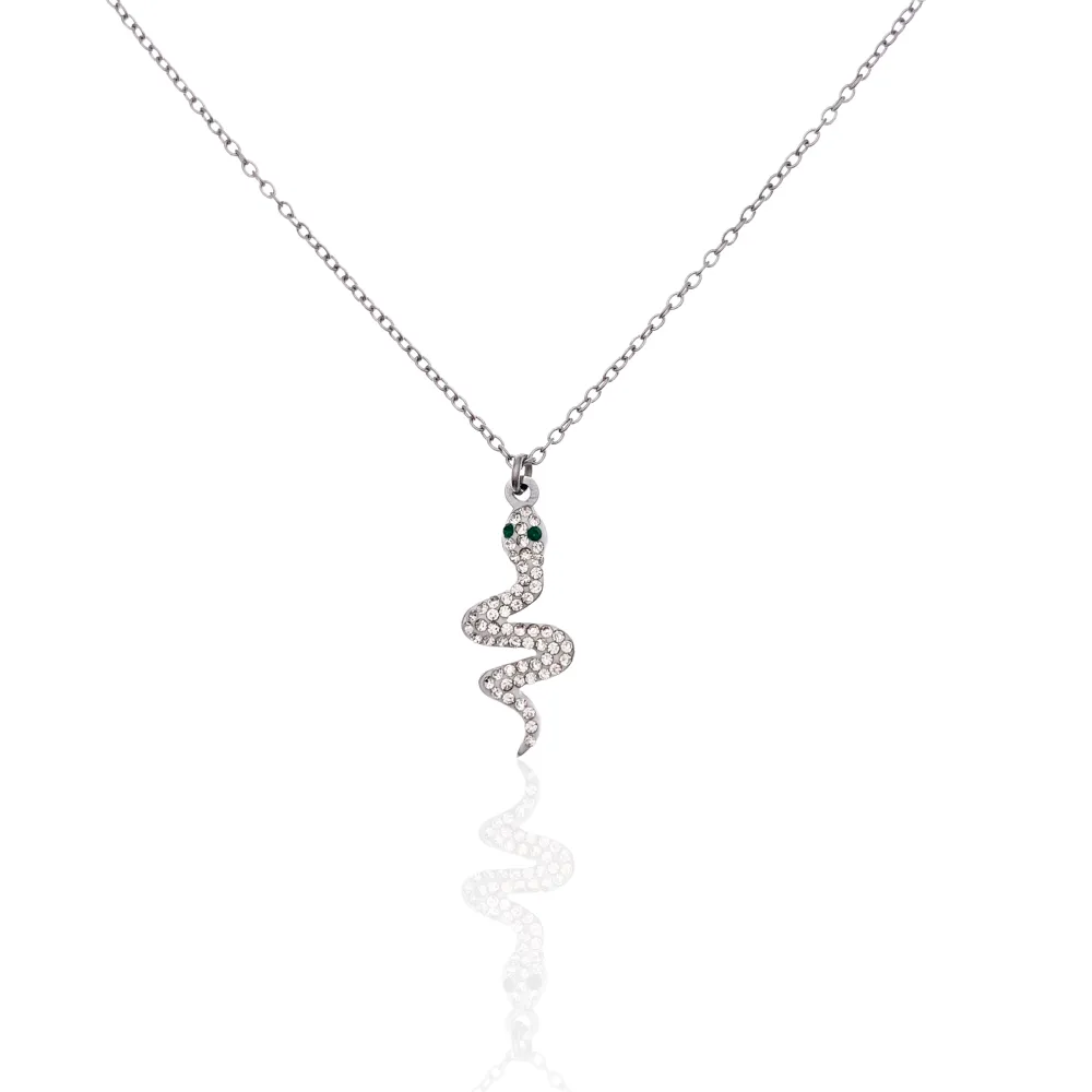 Serpente -Collana Corta in Acciaio - CAC-450-414