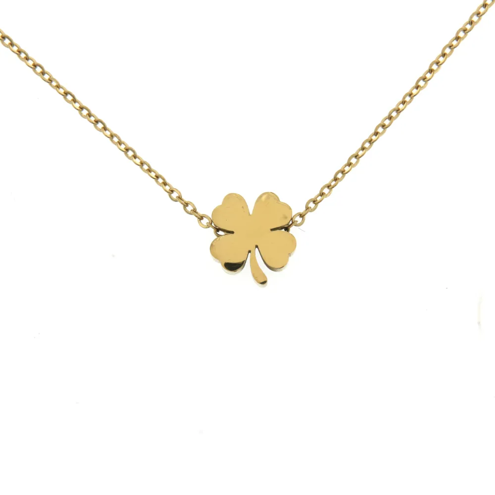 CAC6420-Quadrifoglio- Collana Corta in Acciaio - CAC6420-Quadrifoglio- Collana Corta in Acciaio