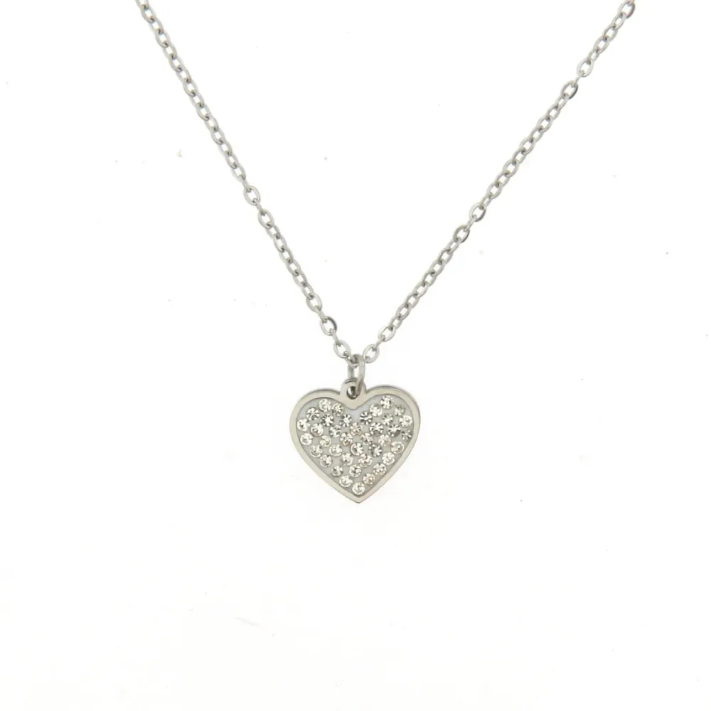 CAC6710-Cuore-Collana Girocollo in Acciaio - CAC6710-Cuore-Collana Girocollo in Acciaio