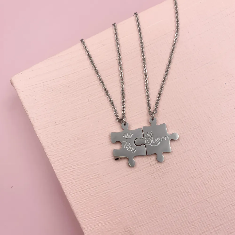 CAC6863-Puzzle Queen - Collana Girocollo in Acciaio - CAC6863-Puzzle Queen - Collana Girocollo in Acciaio