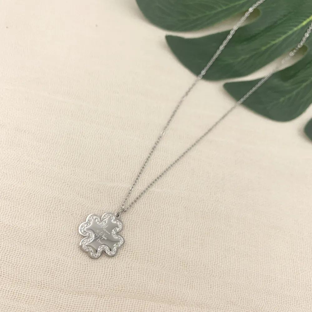 CAC7235-Quadrifoglio Amiche per Sempre-Collana Girocollo in Acc - CAC7235-Quadrifoglio Amiche per Sempre-Collana Girocollo in Acc