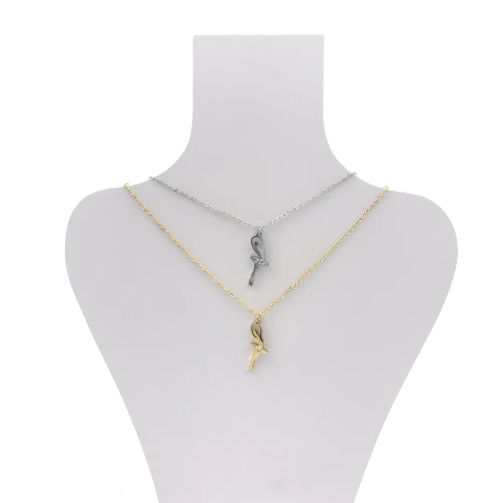 CAC7311-Ballerina- Collana Corta in Acciaio - CAC7311-Ballerina- Collana Corta in Acciaio