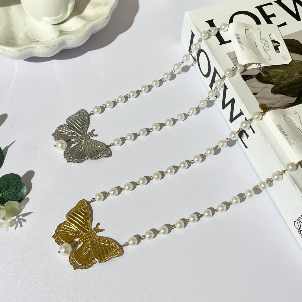 Farfalla-Collana Corta in Acciaio - CAC-732-260