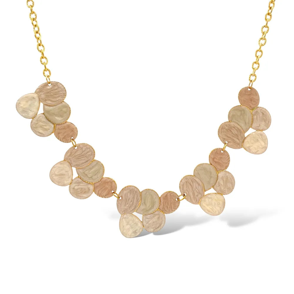 Goccia Smaltata -Collana Corta in Acciaio - CAC-735-354