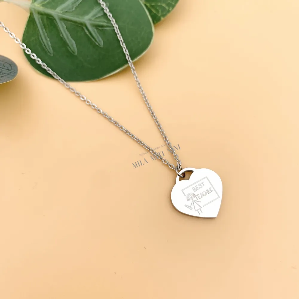 CAC7742-Best Teacher-Collana Corta in Acciaio - CAC7742-Best Teacher-Collana Corta in Acciaio