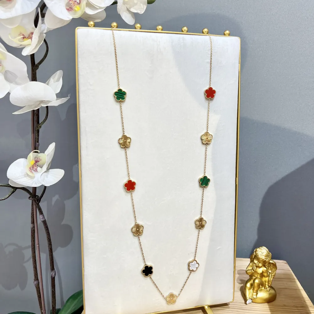 Fiore-Collana Lunga in Acciaio - CAL-103-AA3011