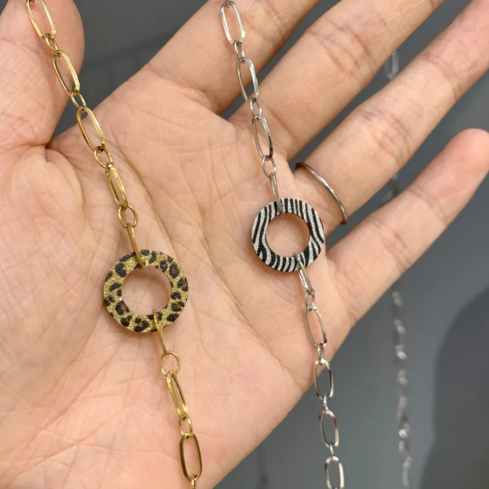 Cerchio con Catena-Collana Lunga in Acciaio - CAL-104-A35