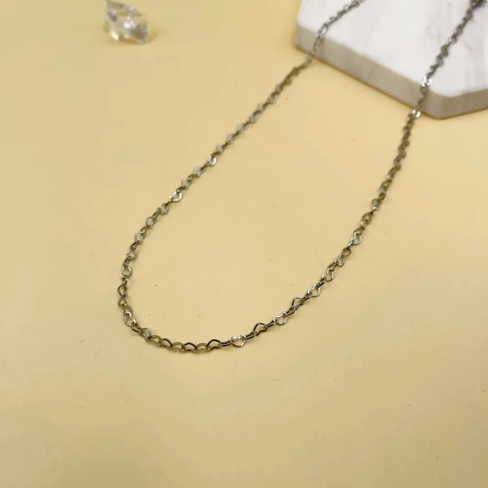 Catena Cuore 60cm-Collana Lunga in Acciaio - CAL-413-2054