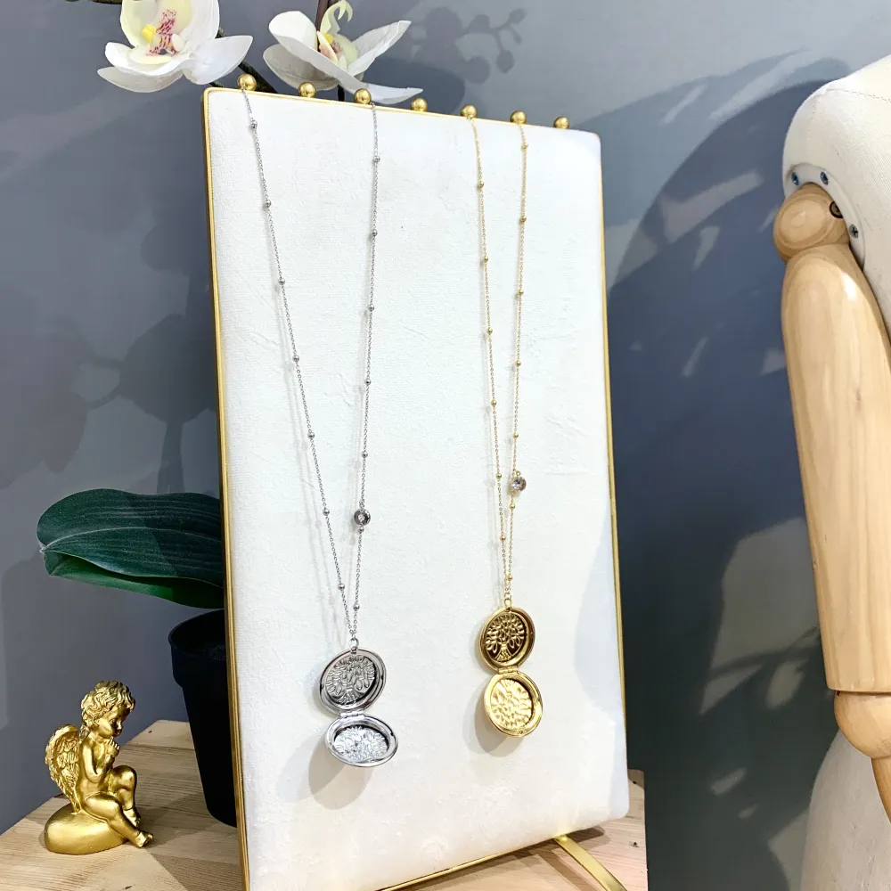 Albero della Vita Apribile -Collana Lunga Portafoto in Acciaio - CAL-413-2205