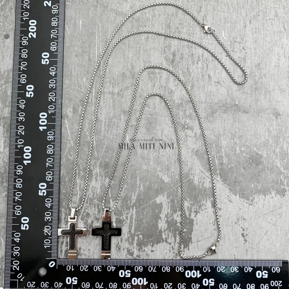 CAU600-A65-Croce-Collana da uomo in Acciaio - CAU600-A65-Croce-Collana da uomo in Acciaio