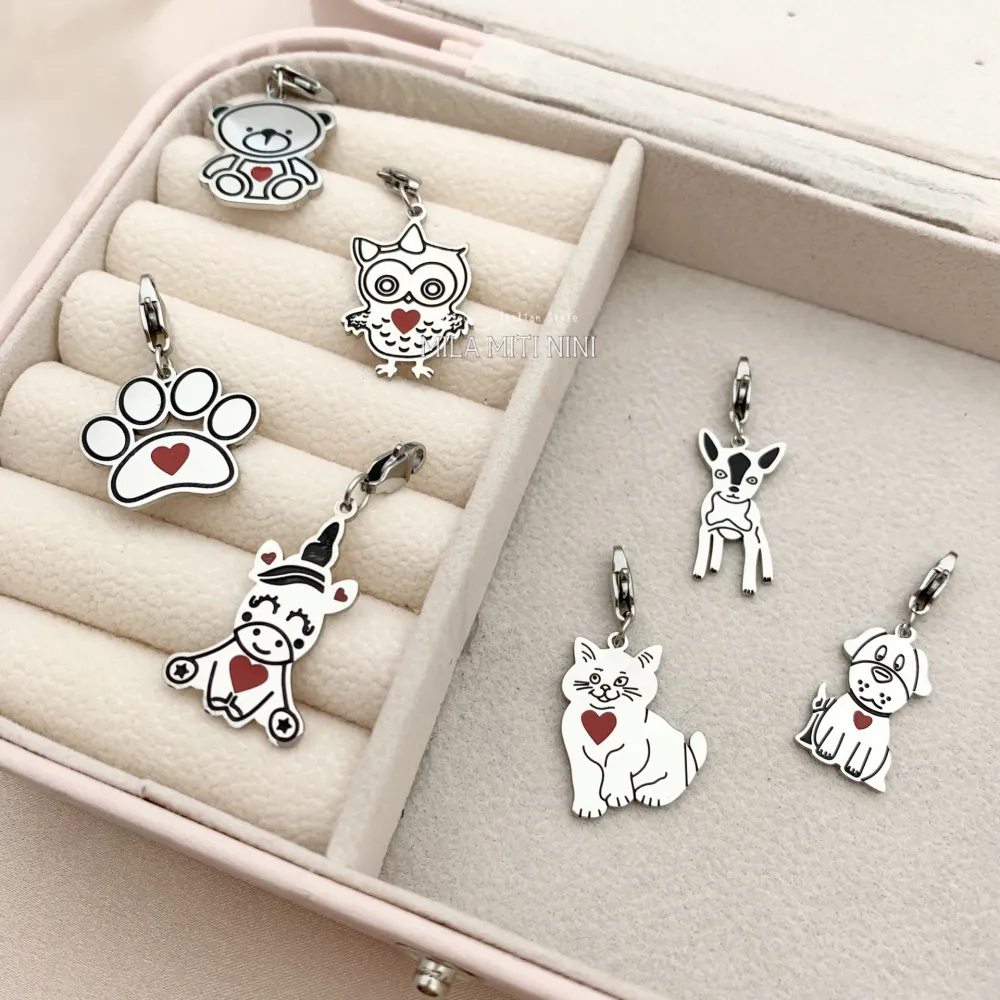 CIO413-121-Cane-Ciondolo in Acciaio - CIO413-121-Cane-Ciondolo in Acciaio