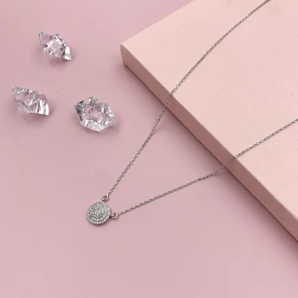 CMC66778-Tondo-Collana Girocollo con Zirconia Xuping - CMC66778-Tondo-Collana Girocollo con Zirconia Xuping