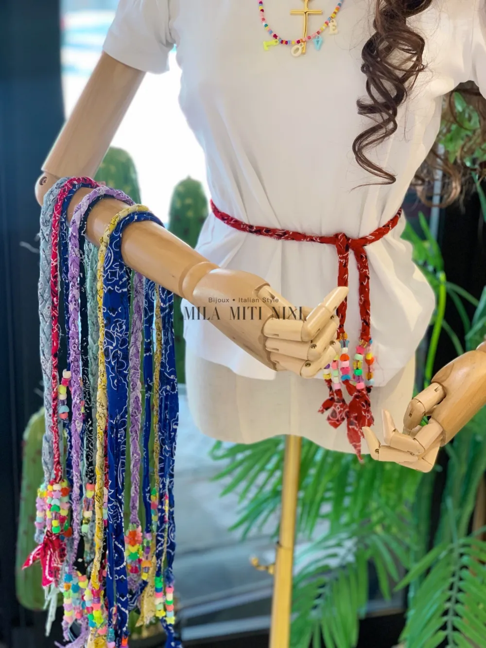 CMM316-D08-Banda con Perline- Collana Lunga - CMM316-D08-Banda 105cm con Perline- Collana Lunga