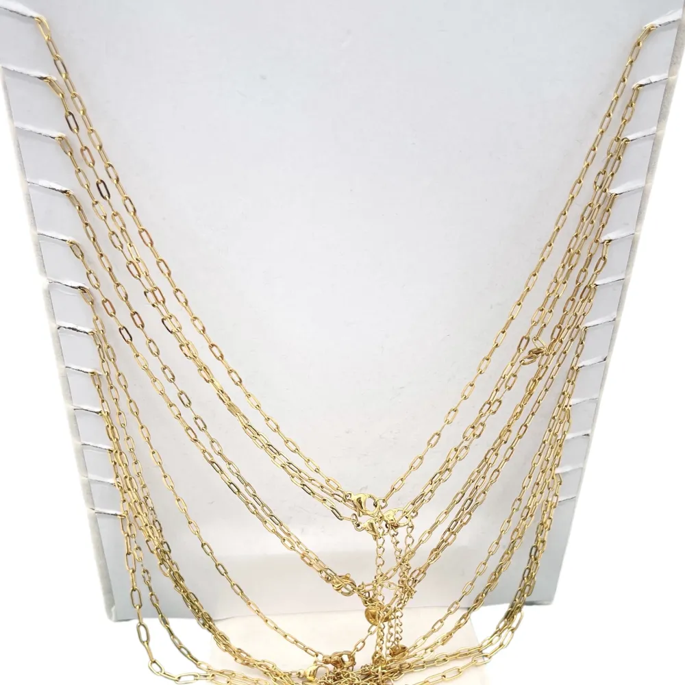 Mix Modelli-12pz Collane in Acciaio - CPA-735-48