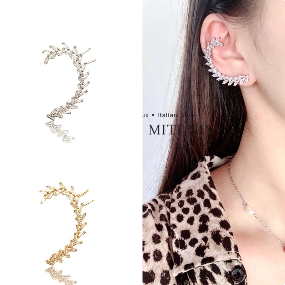 Foglia-Earcuff con Zirconia - EAK-493-08