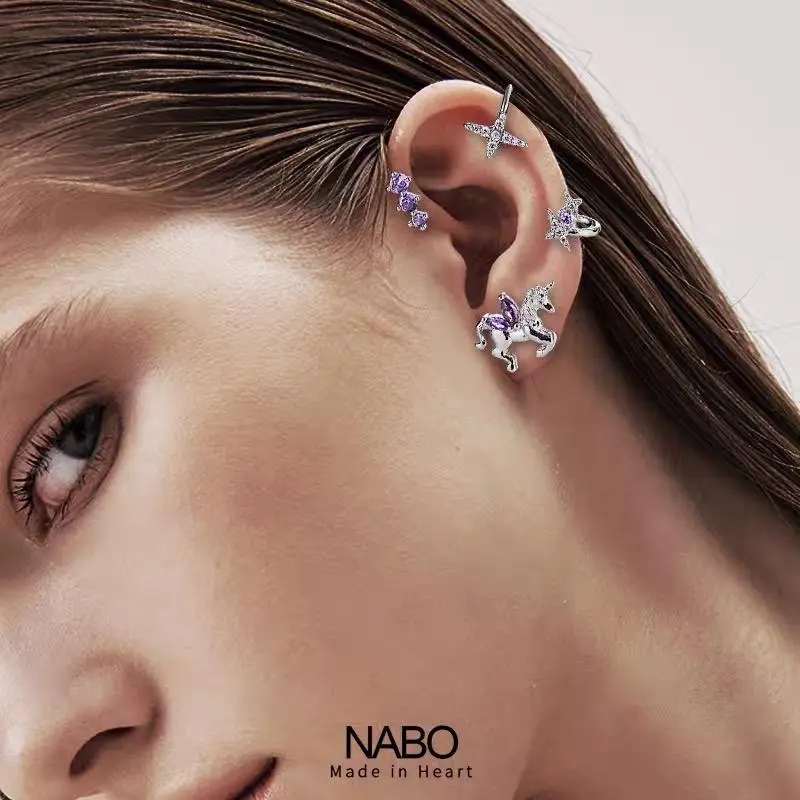 Unicorno-Earcuff in Ottone - EAK-493-11