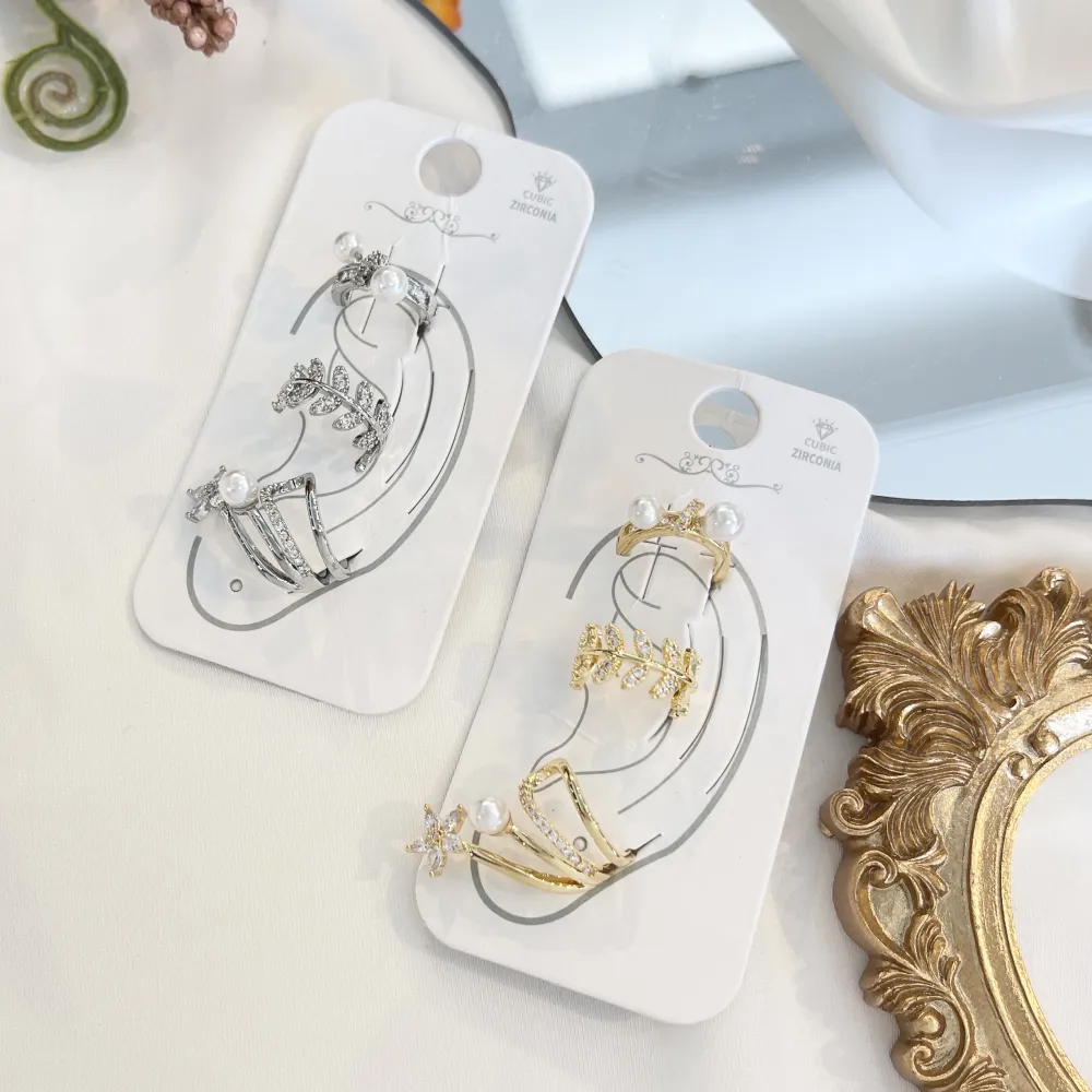 Set 3Pz  -Earcuff con Zirconia - EAK-506-304