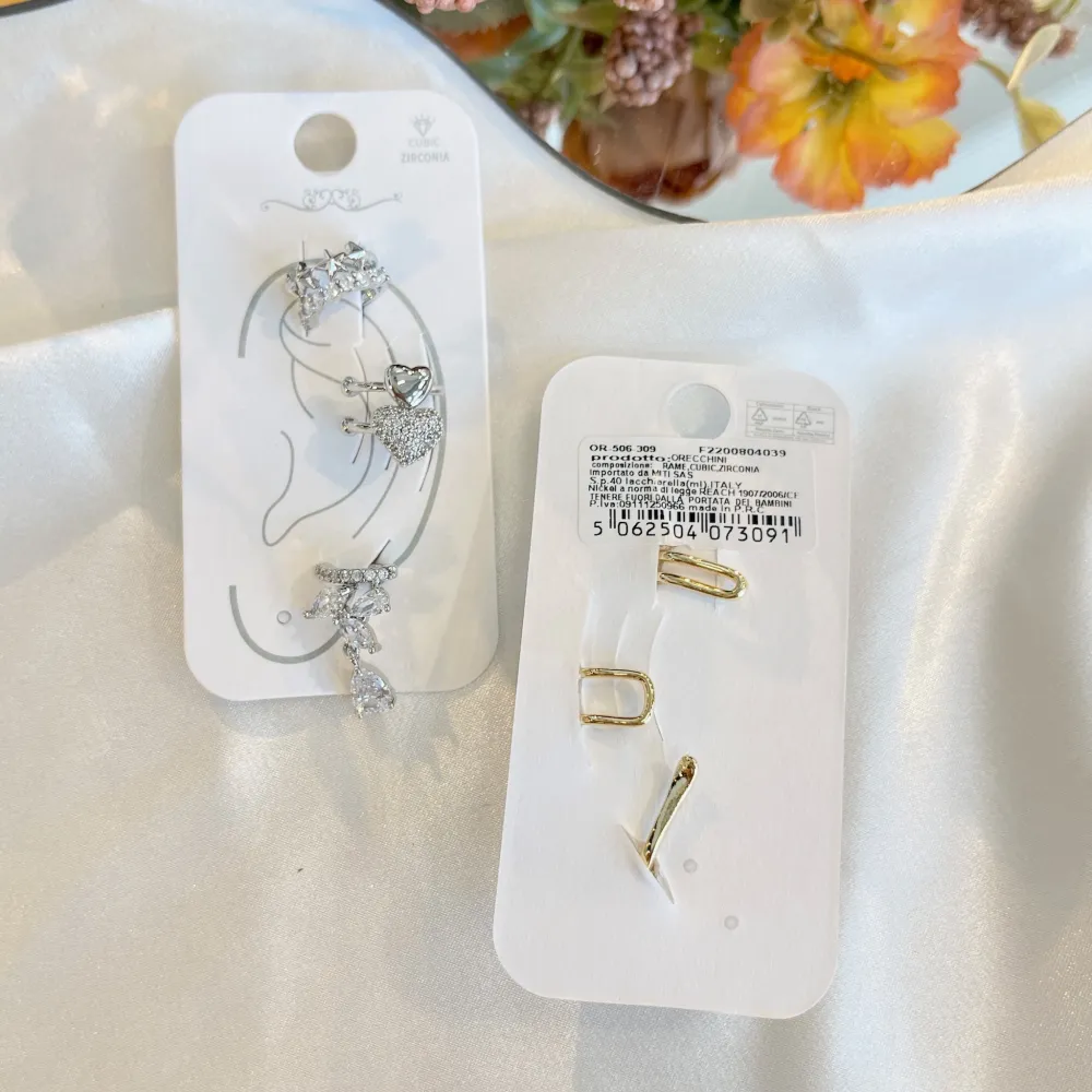Set 3Pz  -Earcuff con Zirconia - EAK-506-309