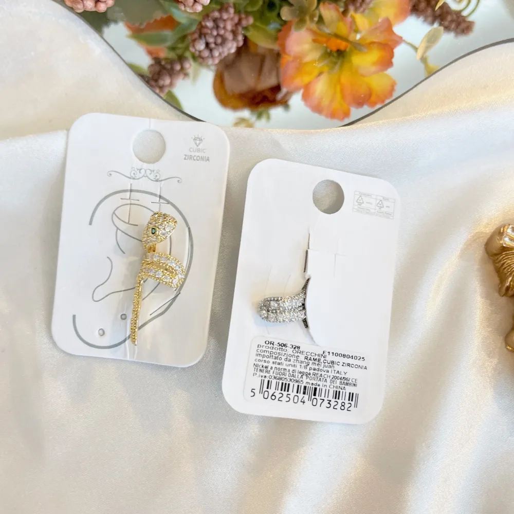 Serpente -Earcuff con Zirconia - EAK-506-328