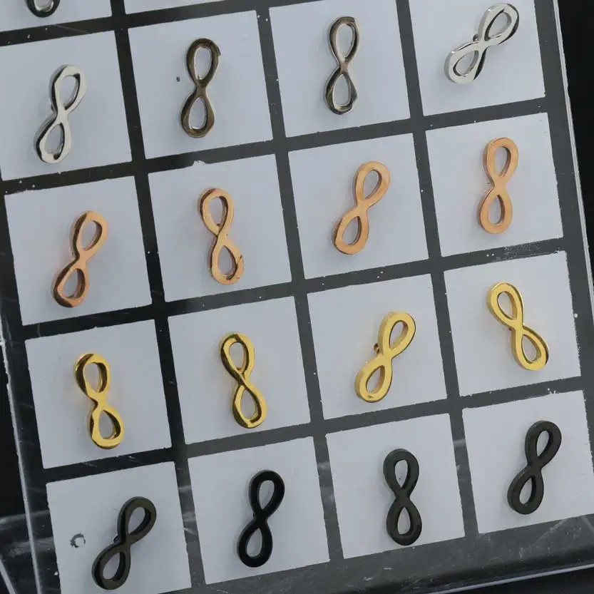 Orecchini a lobo in acciaio INFINITO (Pacco da 12pz) - Infinito  - Orecchini   In acciaio (Pacco da 12pz )