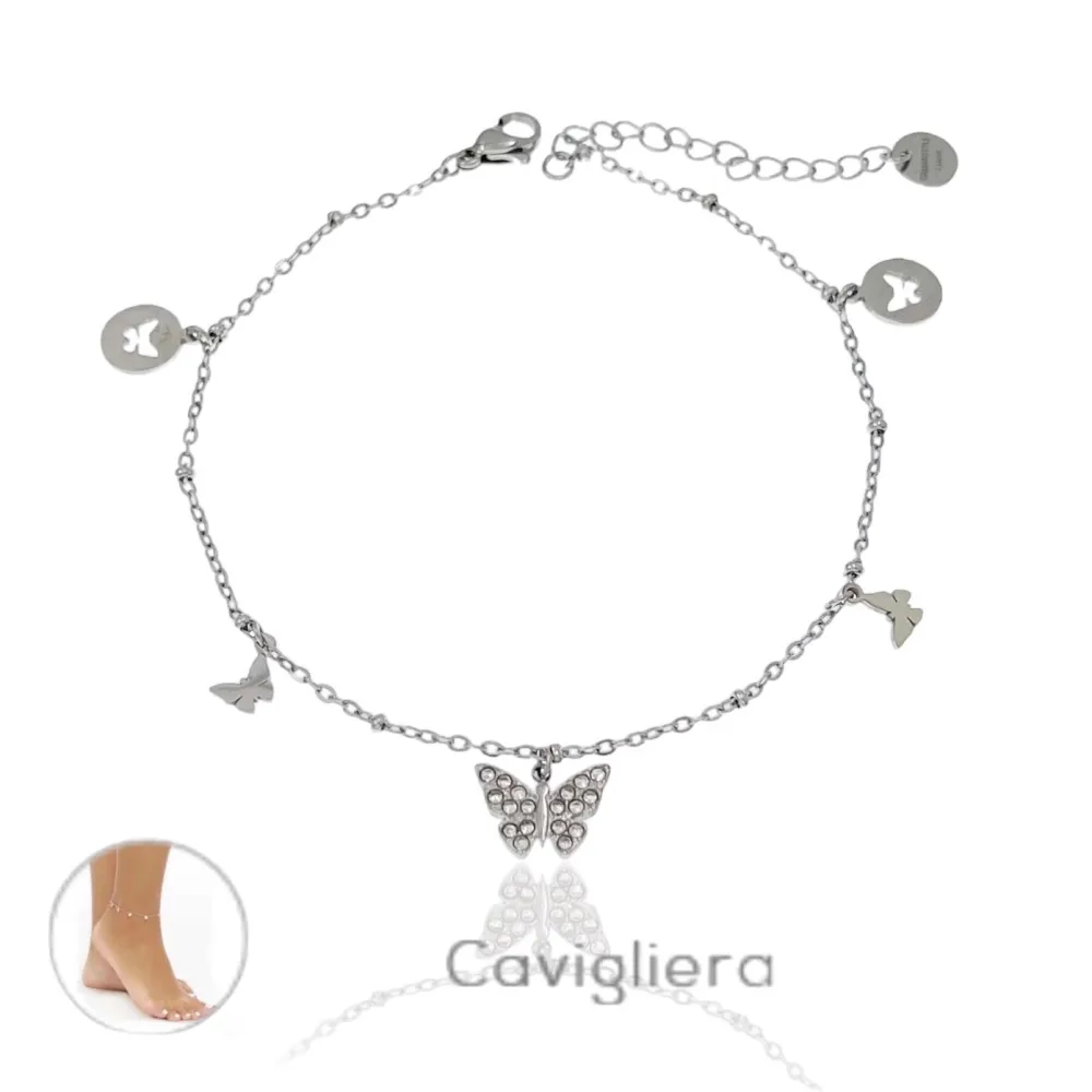 Farfalla-Cavigliera in Acciaio - KAV-103-AA1095B