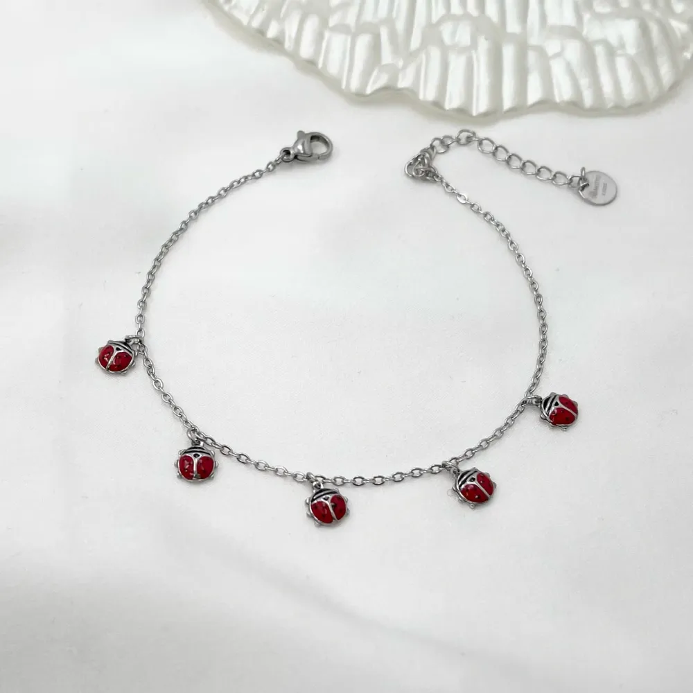 Coccinella Piccola-Cavigliera in Acciaio - KAV-103-AA617B