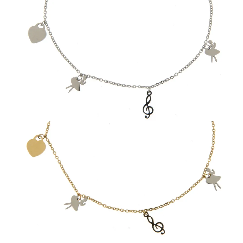 Ballerina Nota Musicale 3077 - Cavigliera in Acciaio - KAV-413-182