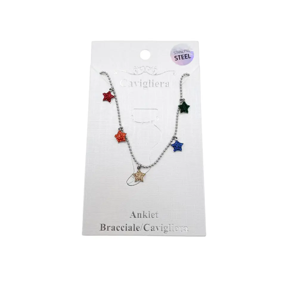 KAV7722-Stella Strass-Cavigliere in Acciaio - KAV-413-189 S